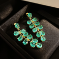 Green Emerald Drop Earrings